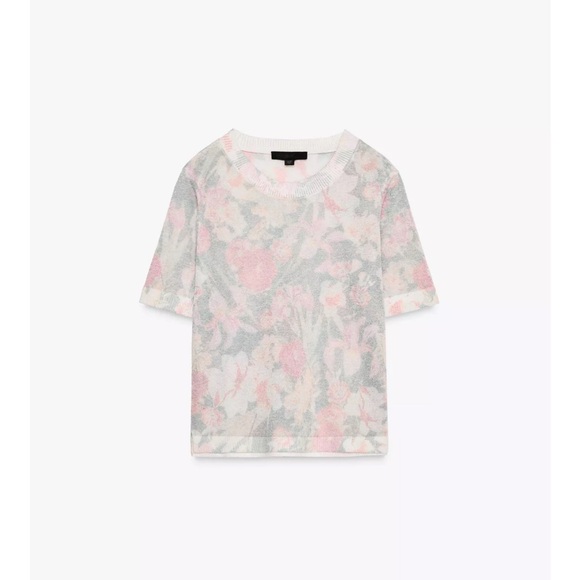 Zara floral print knit top 1822/018 - Picture 2 of 7